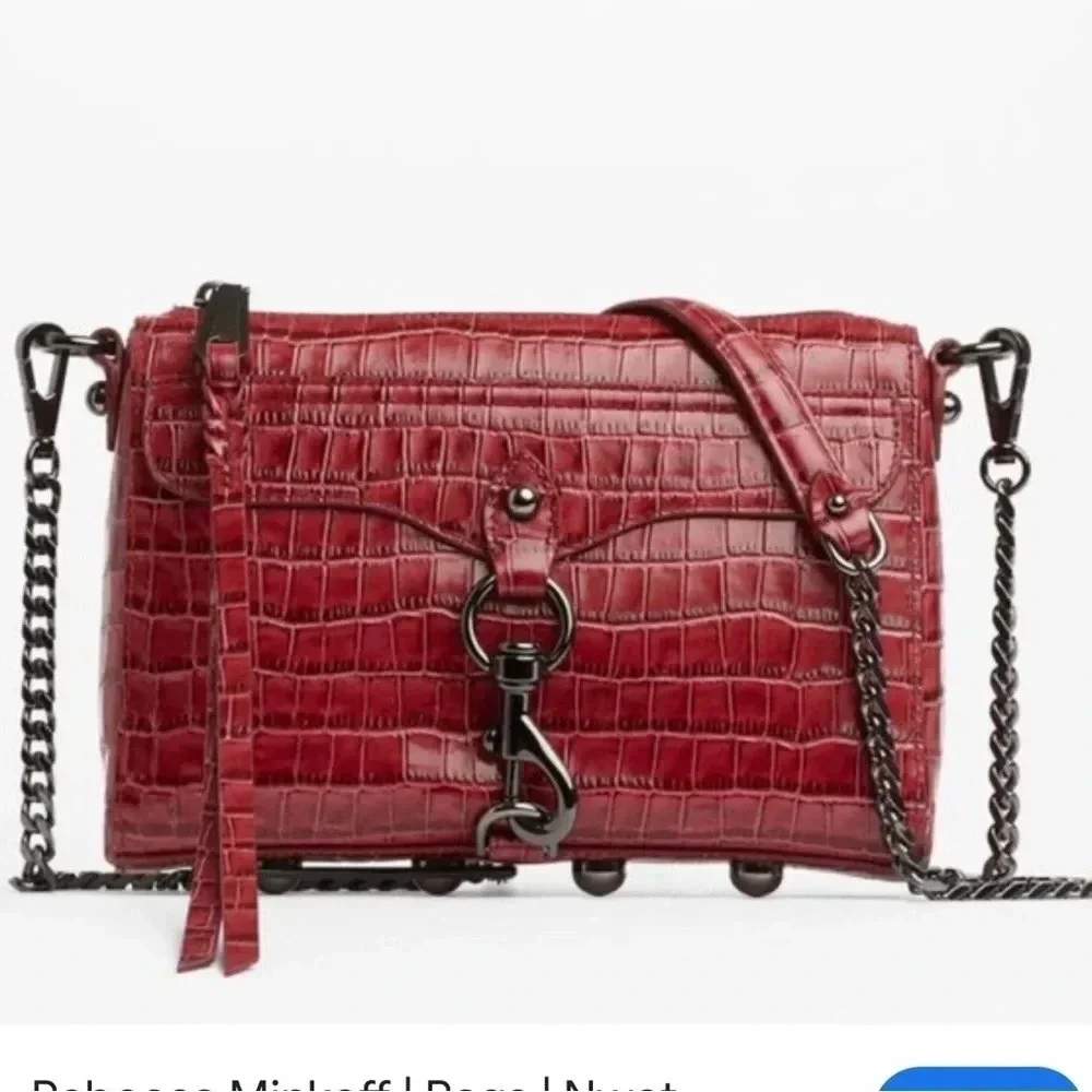 Rebecca Minkoff Mini MAC Crossbody Cardinal cranberry red